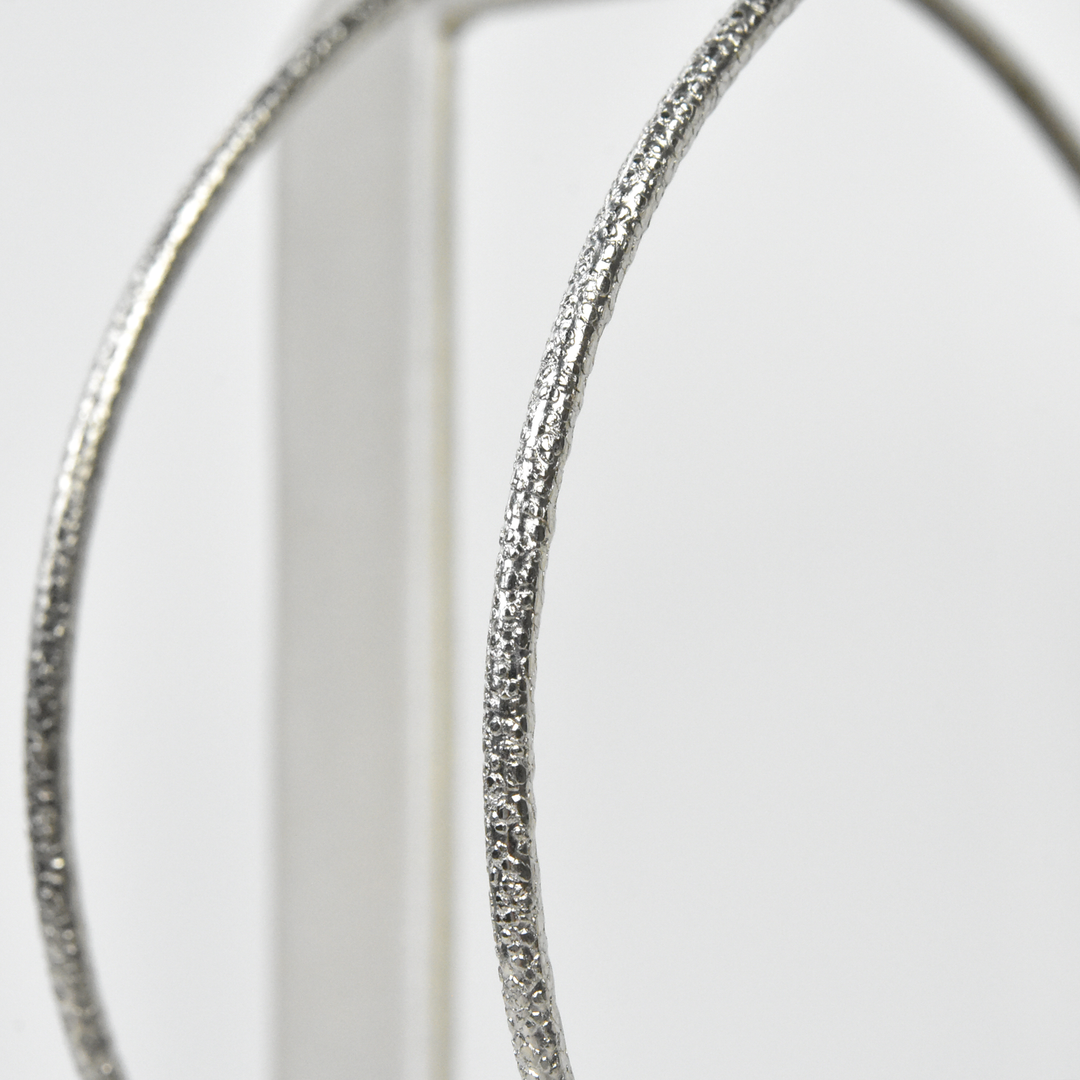 Extra Large Silver Tone Endless Hoops - Goldmakers Fine Jewelry
