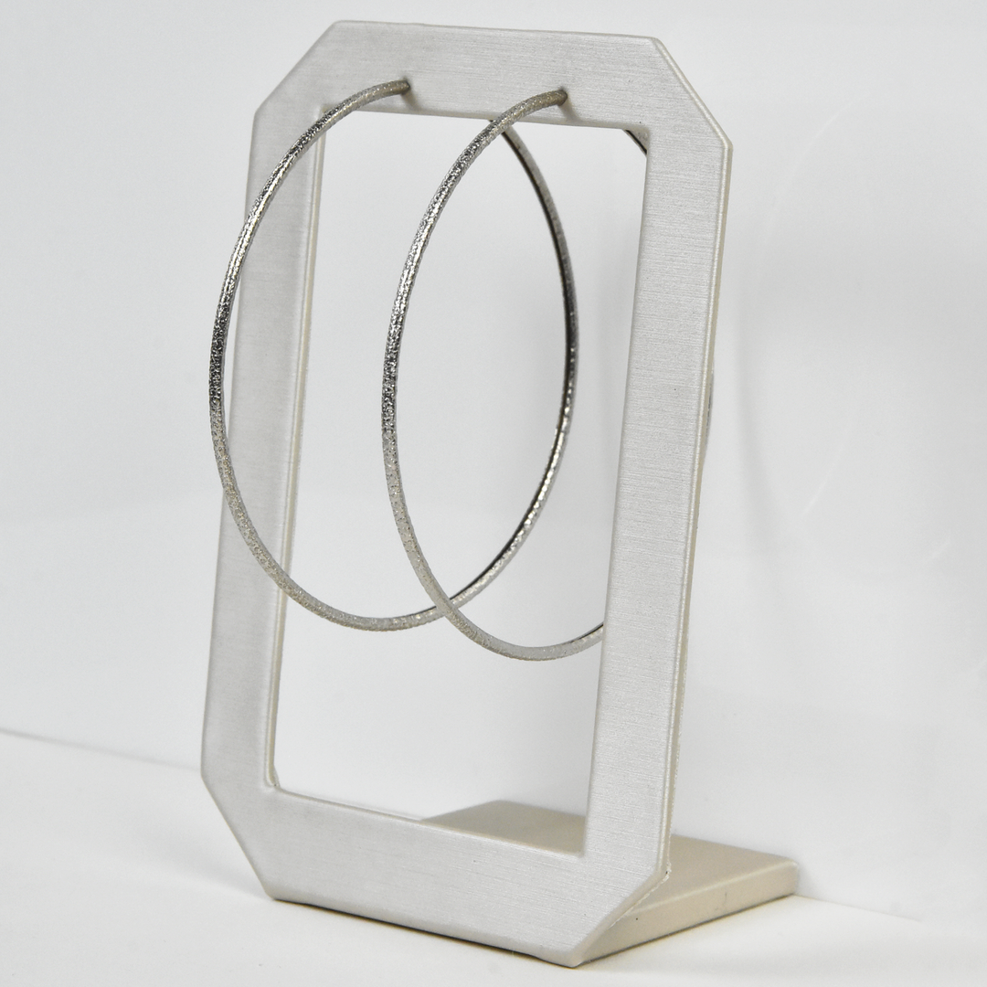 Extra Large Silver Tone Endless Hoops - Goldmakers Fine Jewelry