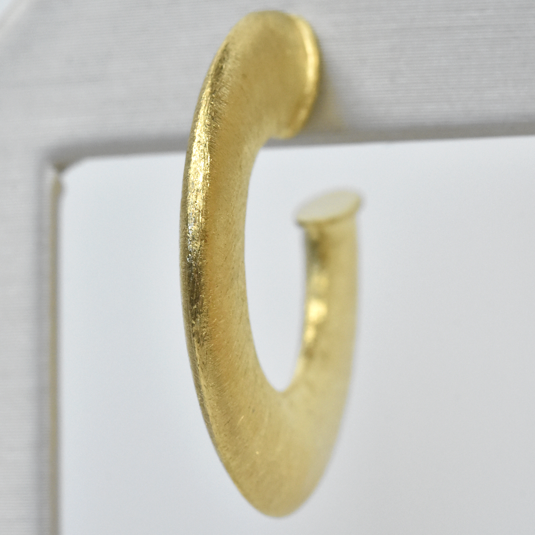 Extra Small Textured Gold Tone Hoops - Goldmakers Fine Jewelry