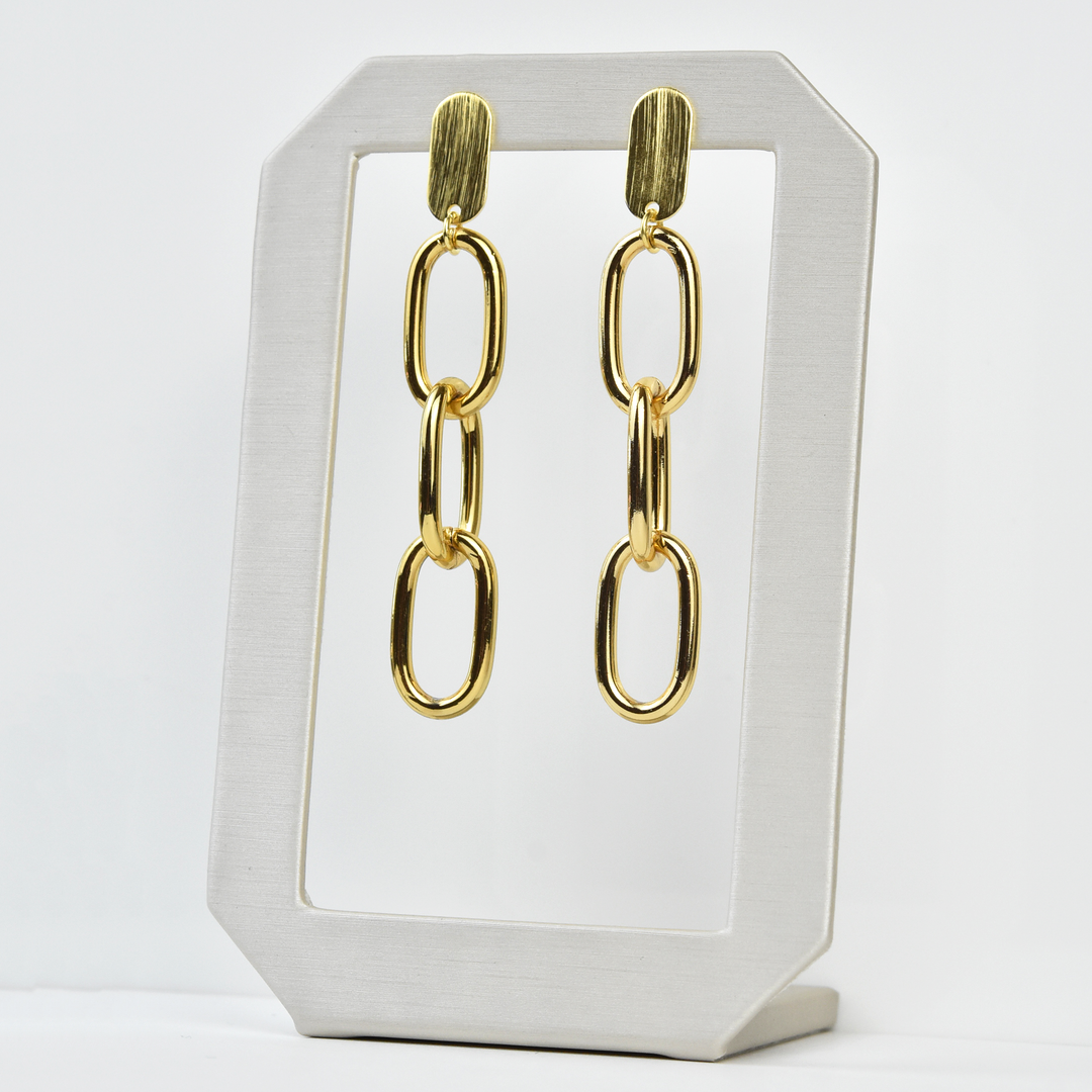 Heavy Chain Earrings - Goldmakers Fine Jewelry