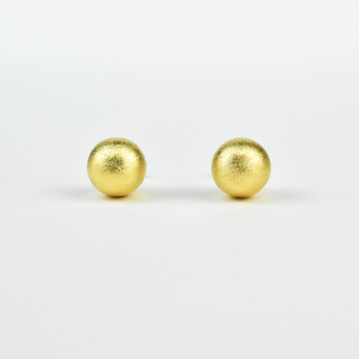 Textured Ball Studs Large - Goldmakers Fine Jewelry