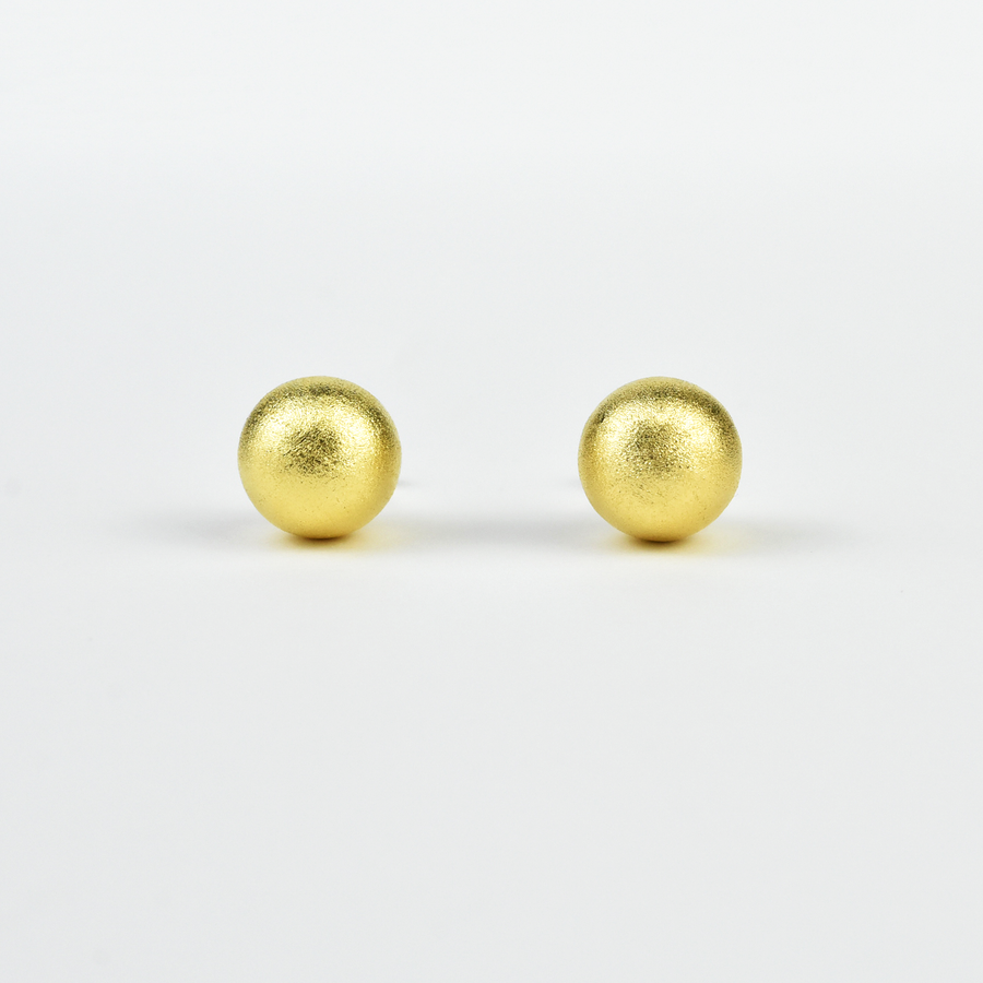 Textured Ball Studs Large - Goldmakers Fine Jewelry