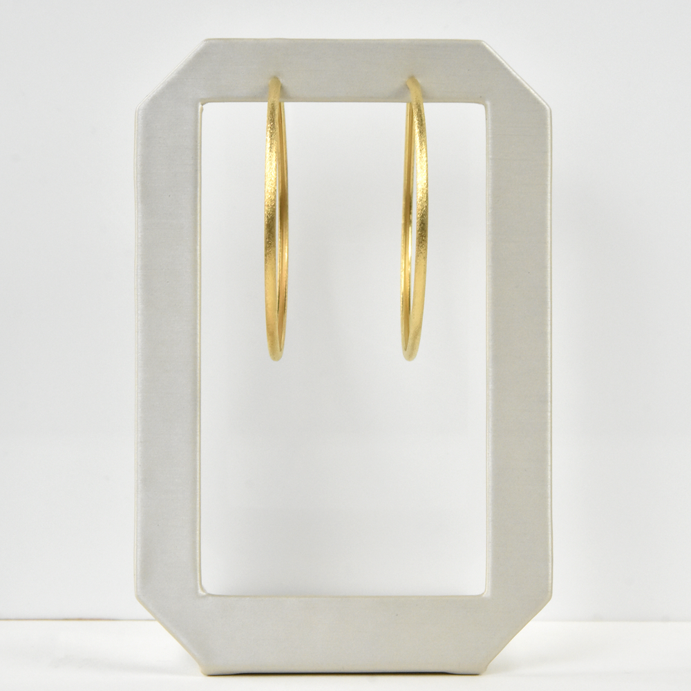 Large Gold Tone Endless Hoops - Goldmakers Fine Jewelry