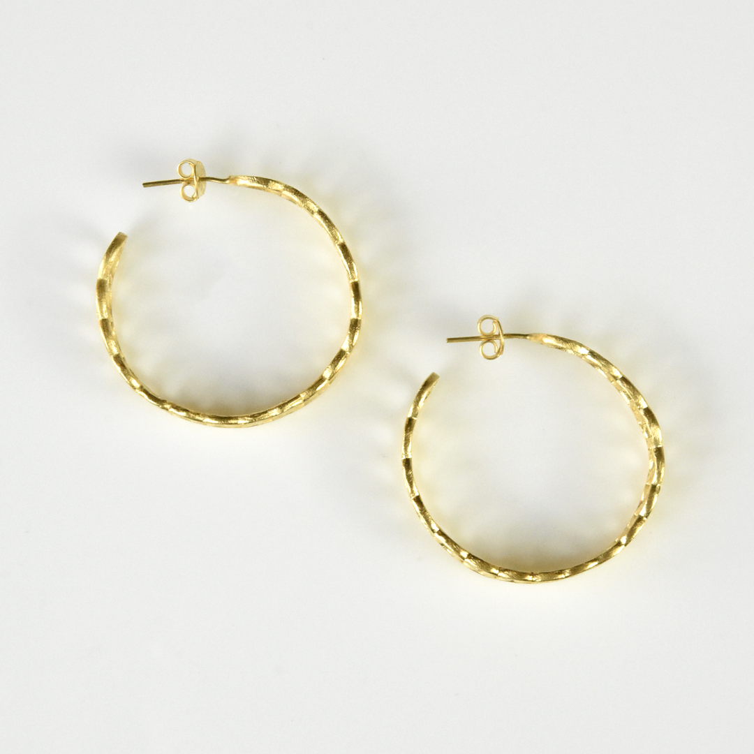 Loopy Hoop Earrings in Gold Tone - Goldmakers Fine Jewelry