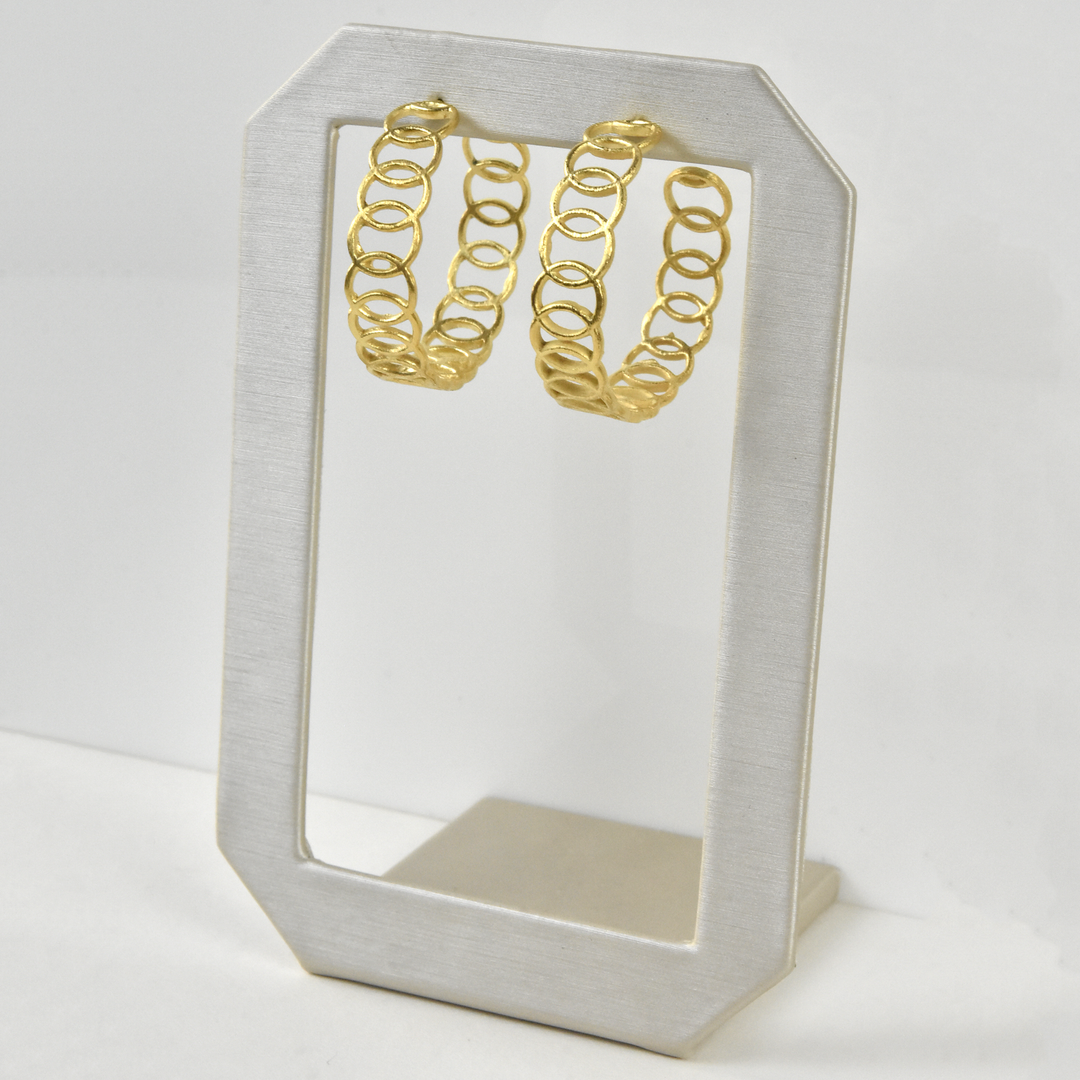 Loopy Hoop Earrings in Gold Tone - Goldmakers Fine Jewelry