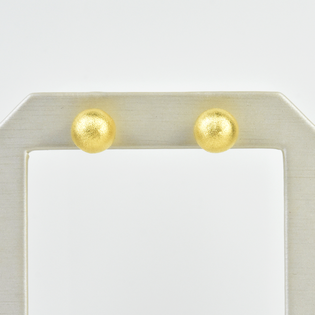 Textured Ball Studs Medium - Goldmakers Fine Jewelry