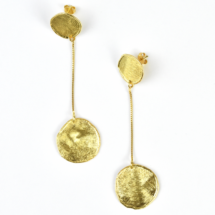 Simple Circle Chain Drops - Goldmakers Fine Jewelry