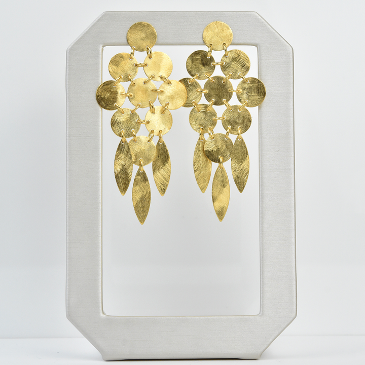 Small Cascading Circles Chandelier Earrings - Goldmakers Fine Jewelry
