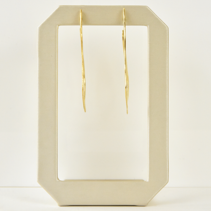 Squiggle Hoop Earrings in Gold Tone - Goldmakers Fine Jewelry