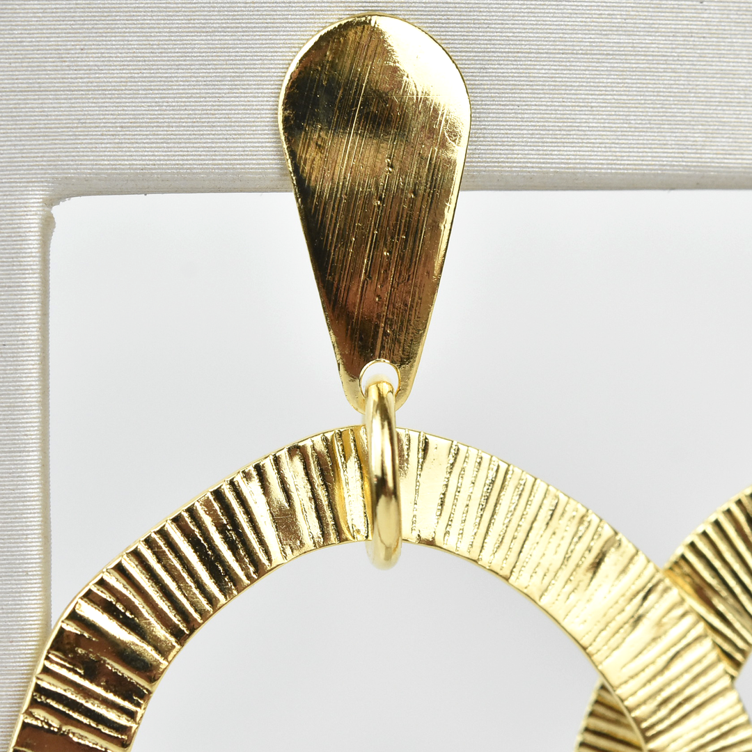 Textured Golden Loops - Goldmakers Fine Jewelry