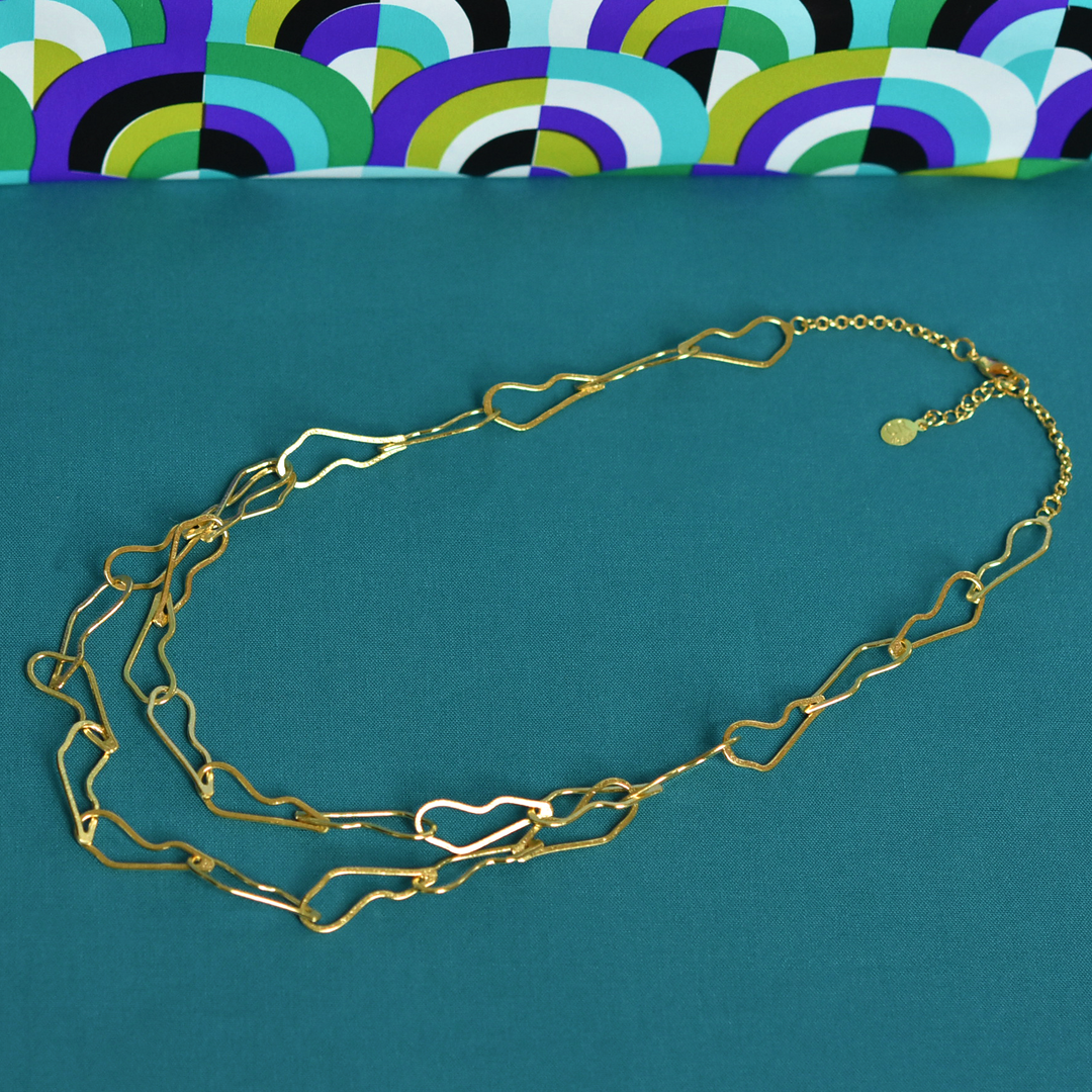 Undone Paperclip Collar Necklace - Goldmakers Fine Jewelry