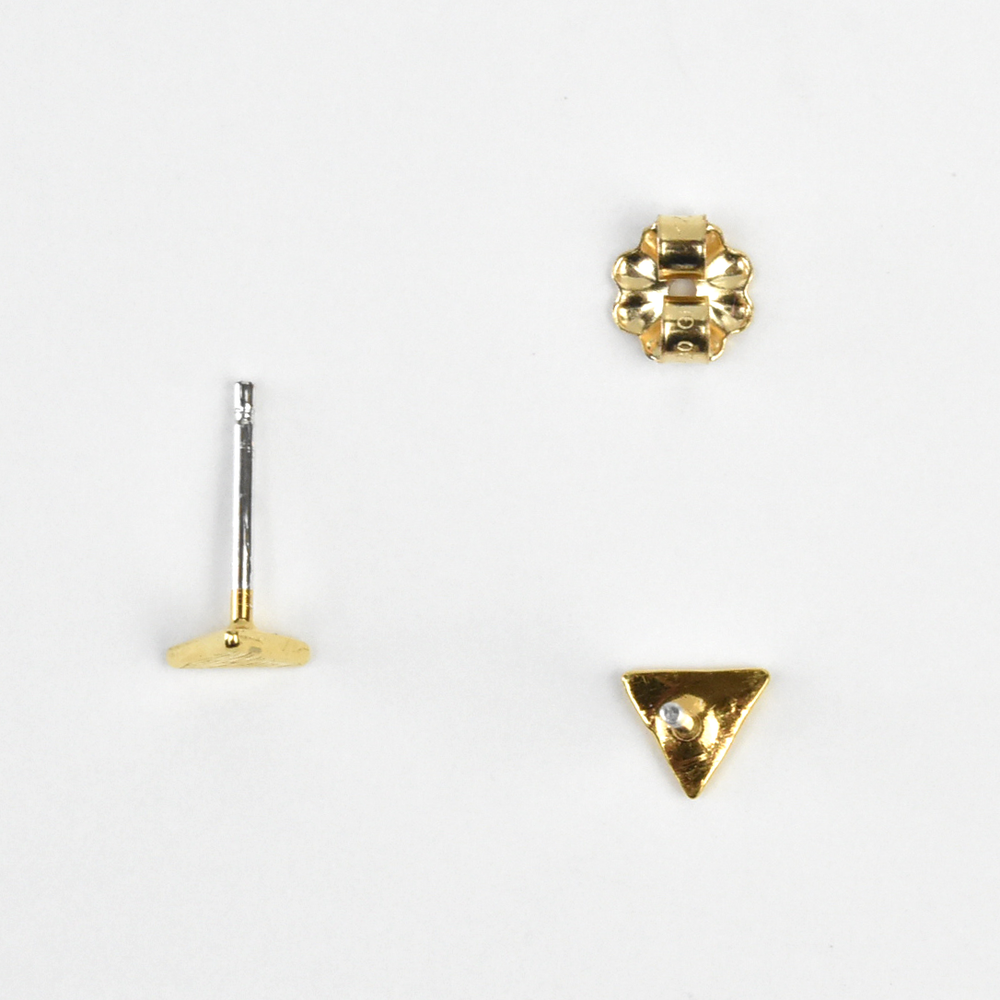 Vermeil Koa Triangle Studs - Goldmakers Fine Jewelry