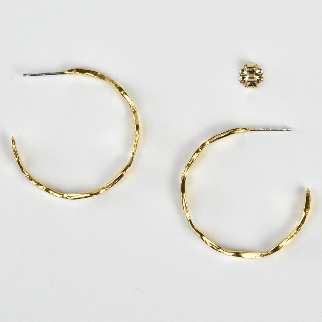 Olive Leaf Hoops - Goldmakers Fine Jewelry