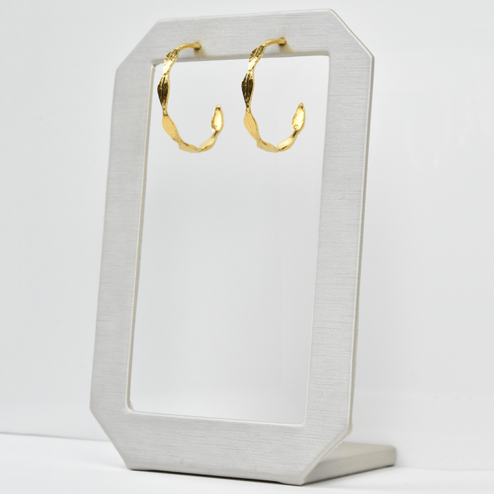 Olive Leaf Hoops - Goldmakers Fine Jewelry