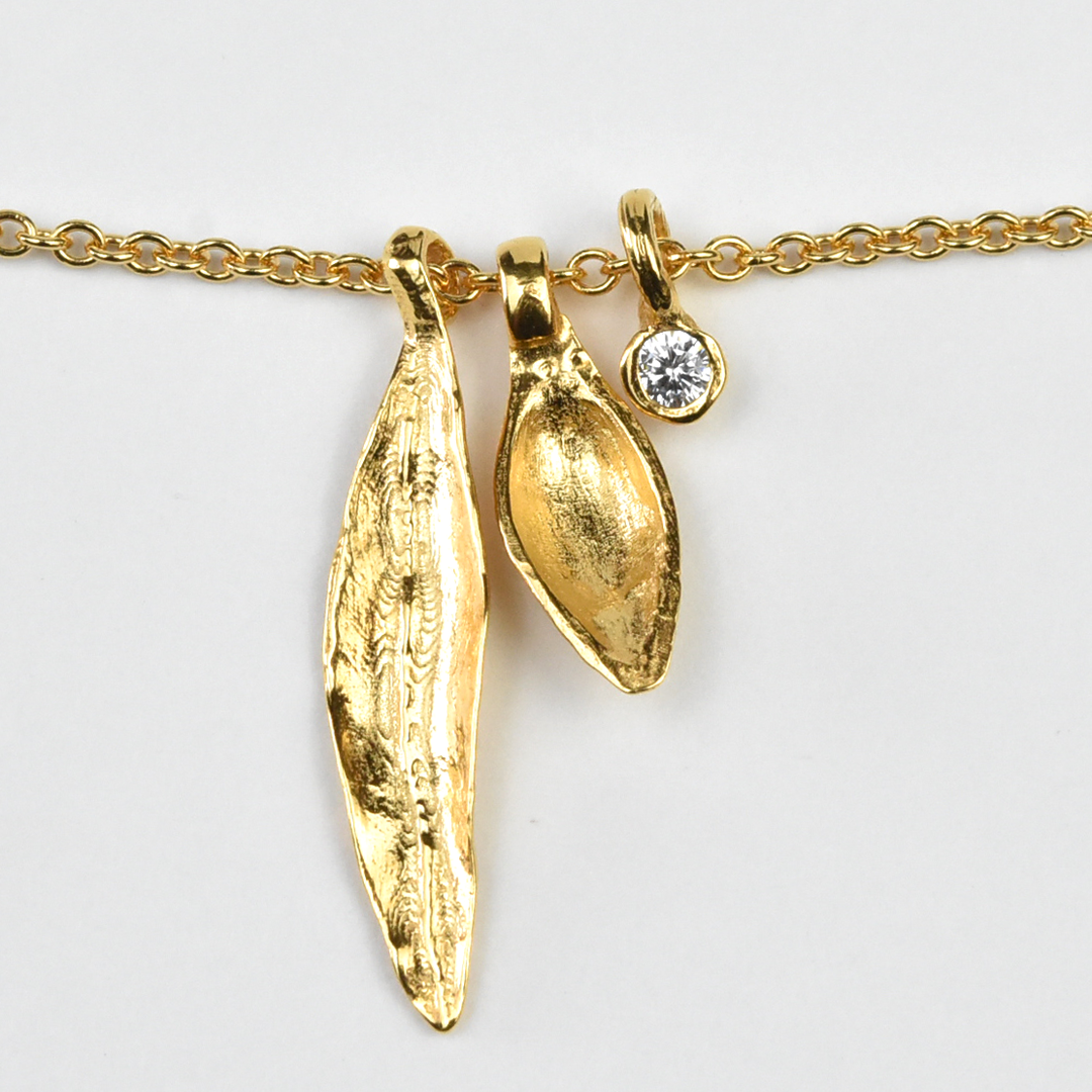Olive Pod Necklace - Goldmakers Fine Jewelry