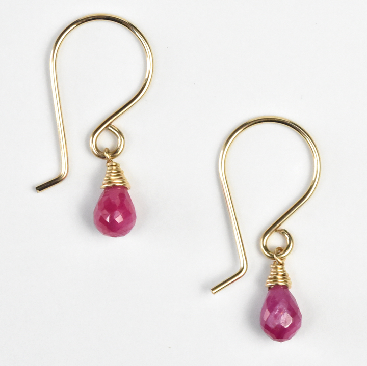 Ruby Briolette Earrings - Goldmakers Fine Jewelry