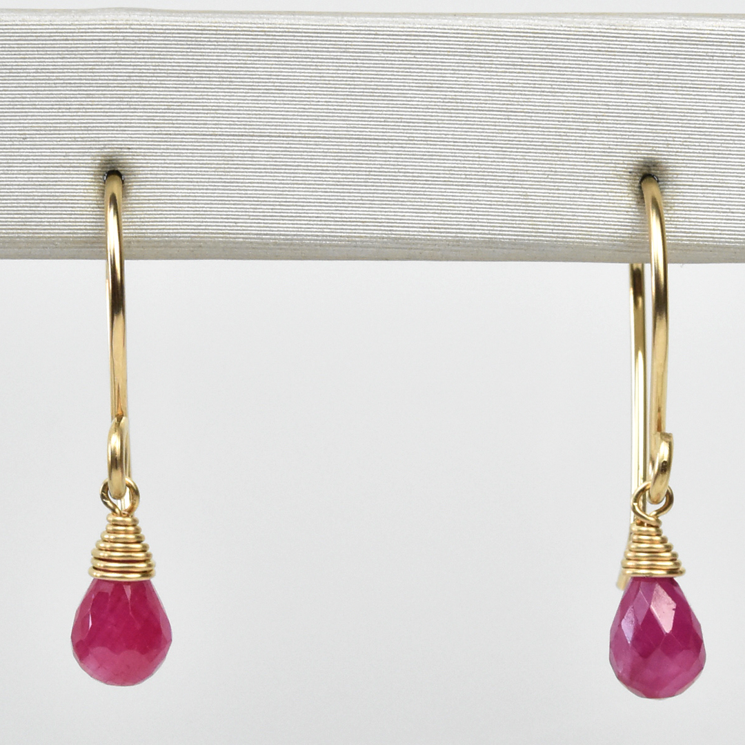 Ruby Briolette Earrings - Goldmakers Fine Jewelry