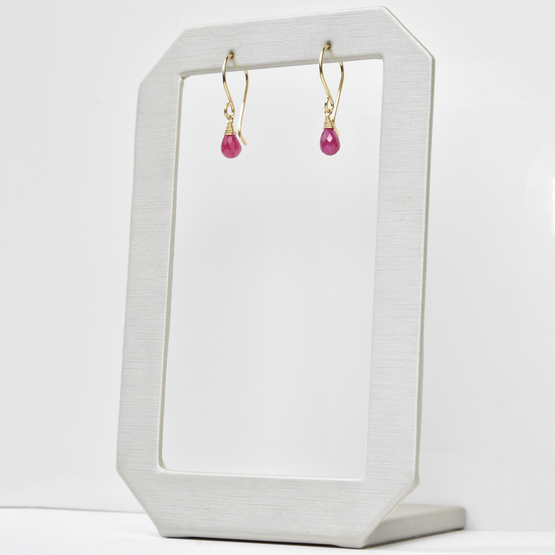 Ruby Briolette Earrings - Goldmakers Fine Jewelry