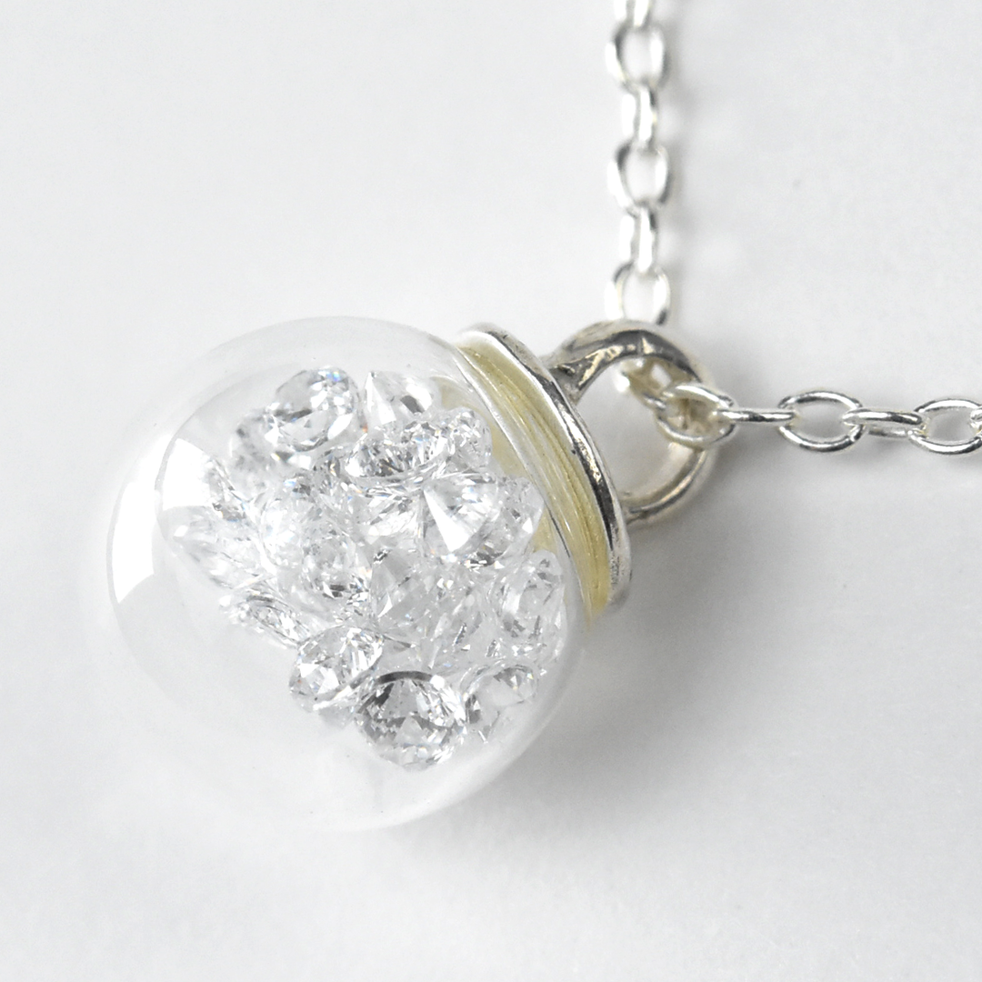 Mini Globe Shaker Necklace - Goldmakers Fine Jewelry