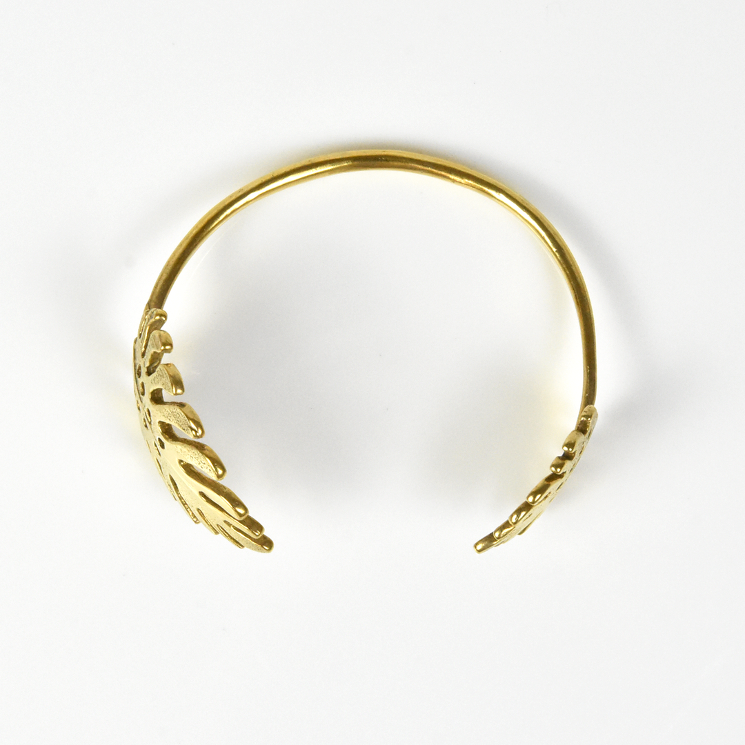 Monstera Leaf Cuff in Vermeil - Goldmakers Fine Jewelry