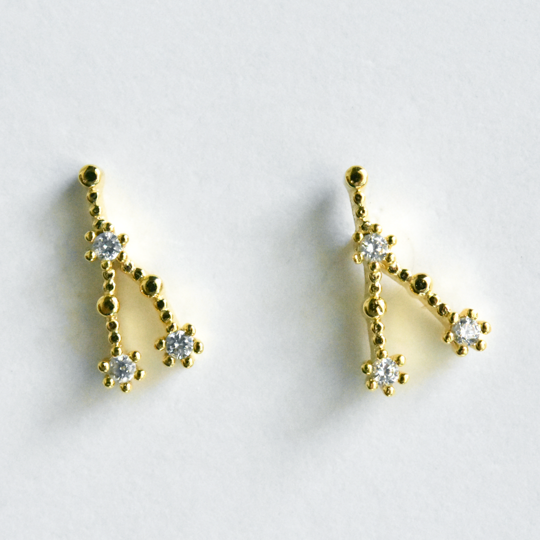 Cancer Constellation Post Earrings Goldmakers Fine Jewelry
