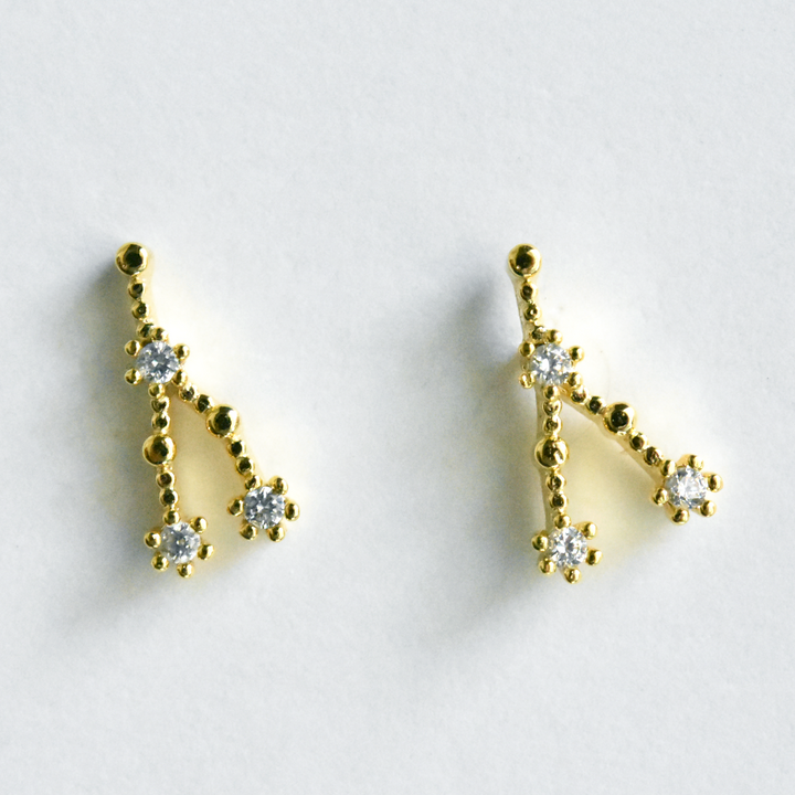 Cancer Constellation Post Earrings - Goldmakers Fine Jewelry