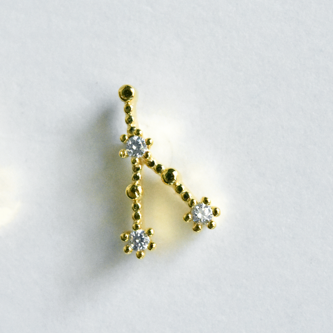 Cancer Constellation Post Earrings - Goldmakers Fine Jewelry