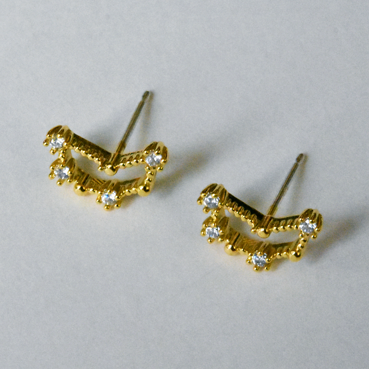 Capricorn Constellation Post Earrings - Goldmakers Fine Jewelry