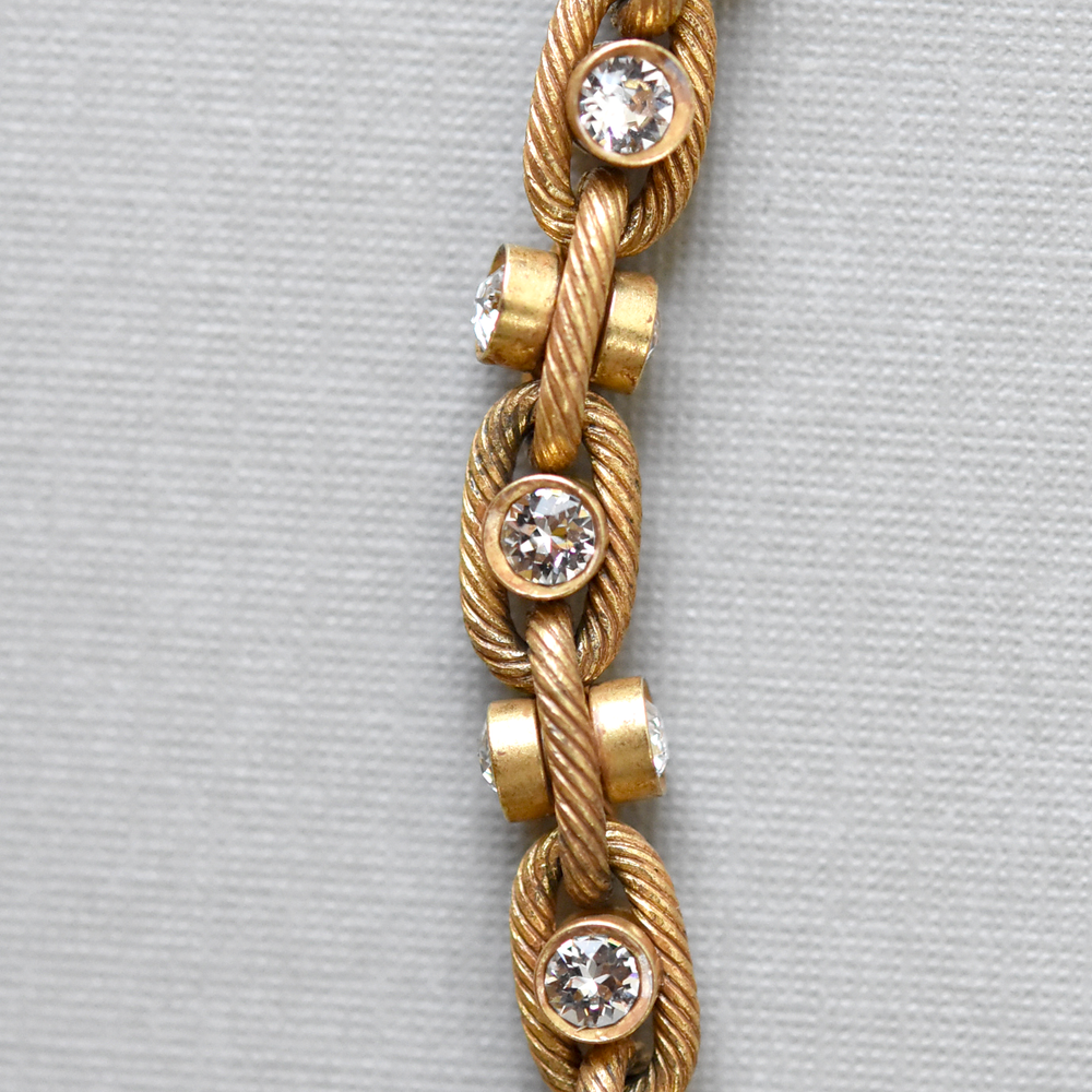 Crystal Chainlink Necklace - Goldmakers Fine Jewelry