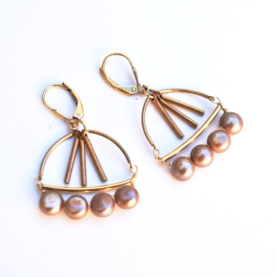 Pearl Arch Earrings - Goldmakers Fine Jewelry