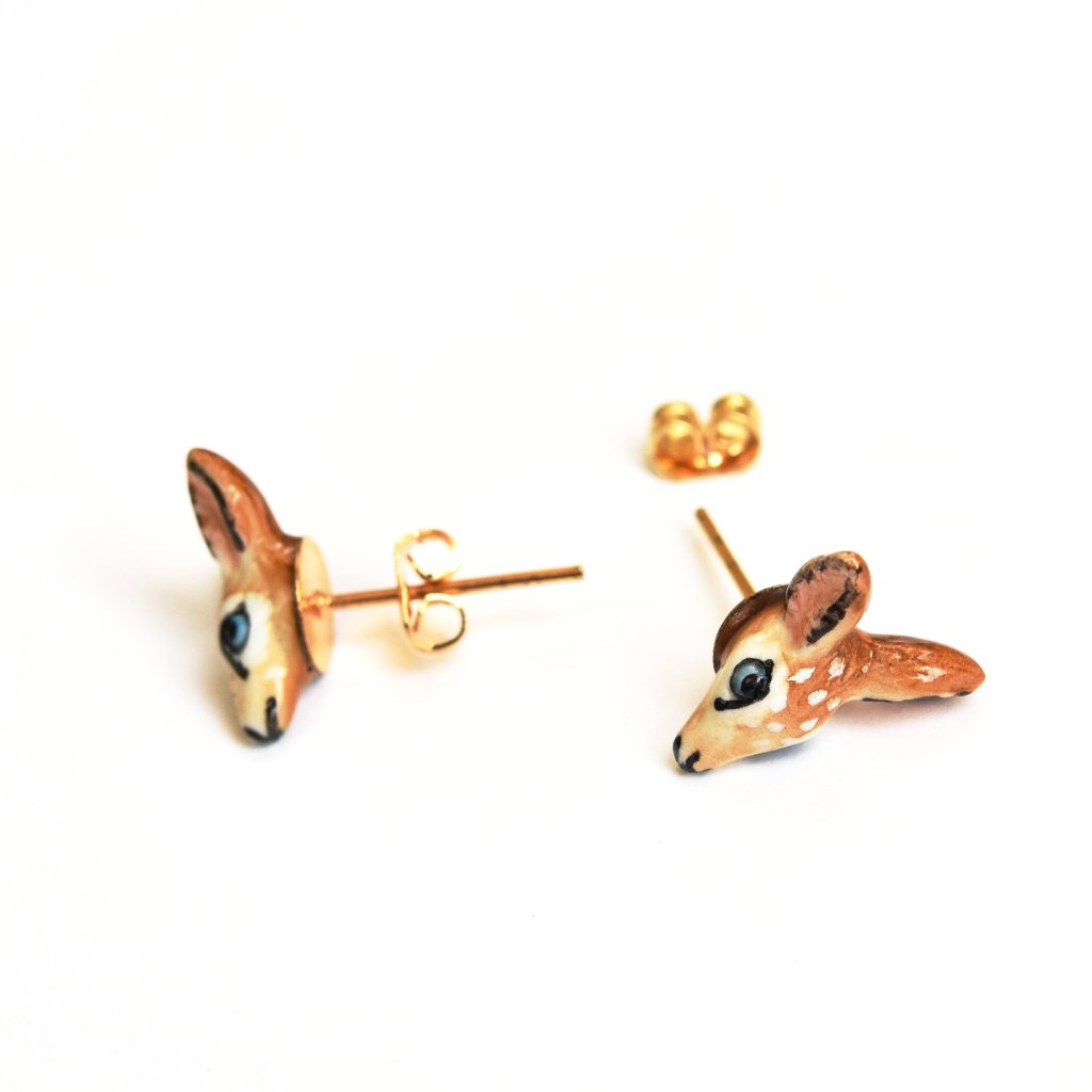 Oh Deer Post Earrings - Goldmakers Fine Jewelry