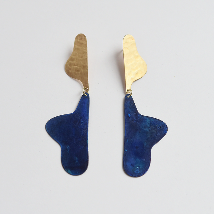 Modern Art Post Earrings - Goldmakers Fine Jewelry