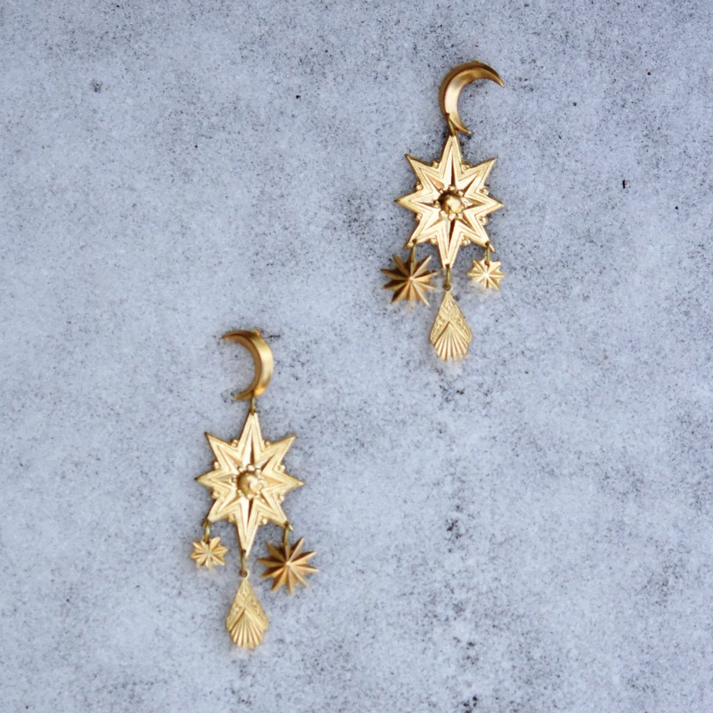 Astronomy Earrings - Goldmakers Fine Jewelry