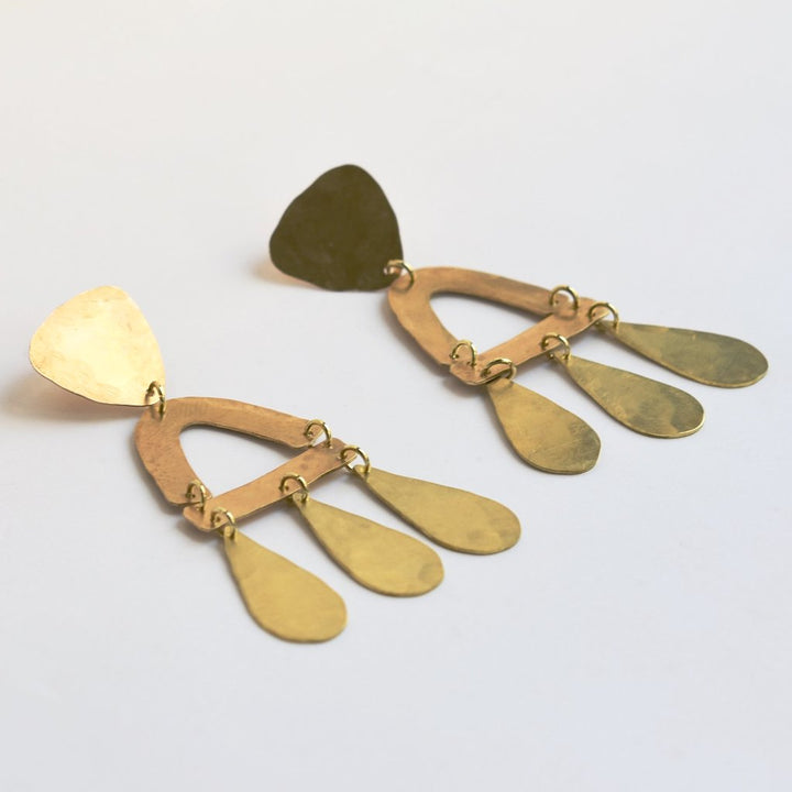 Castara Earrings in Brass - Goldmakers Fine Jewelry