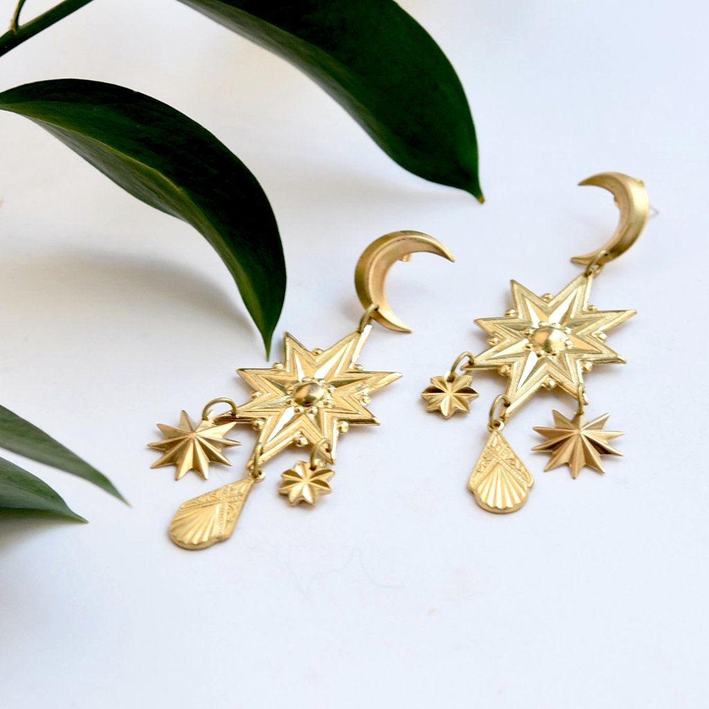 Astronomy Earrings - Goldmakers Fine Jewelry