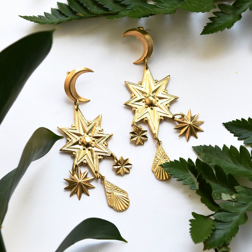 Astronomy Earrings - Goldmakers Fine Jewelry