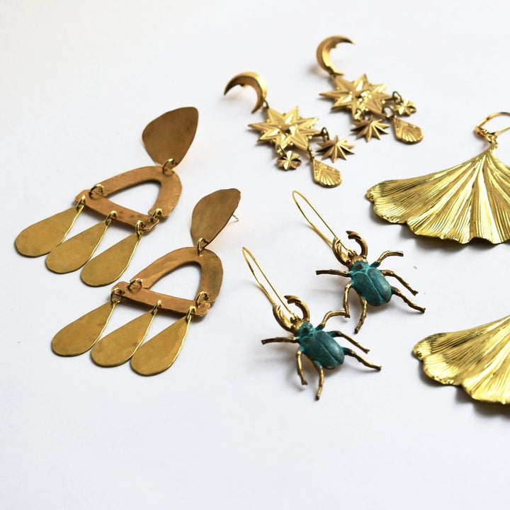 Castara Earrings in Brass - Goldmakers Fine Jewelry