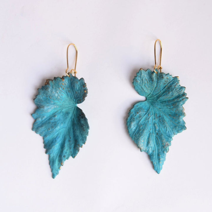 Patina Begonia Earrings - Goldmakers Fine Jewelry