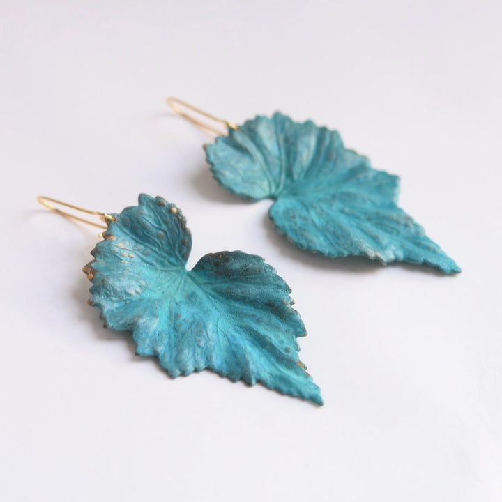 Patina Begonia Earrings - Goldmakers Fine Jewelry