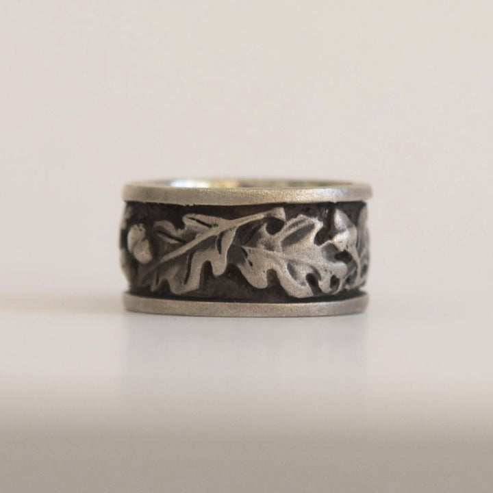 Oak Motif Ring in Silver - Goldmakers Fine Jewelry