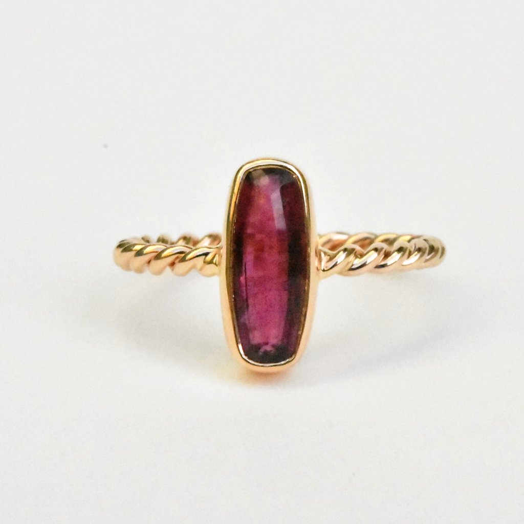 Pink Tourmaline Ring in Rose Gold - Goldmakers Fine Jewelry
