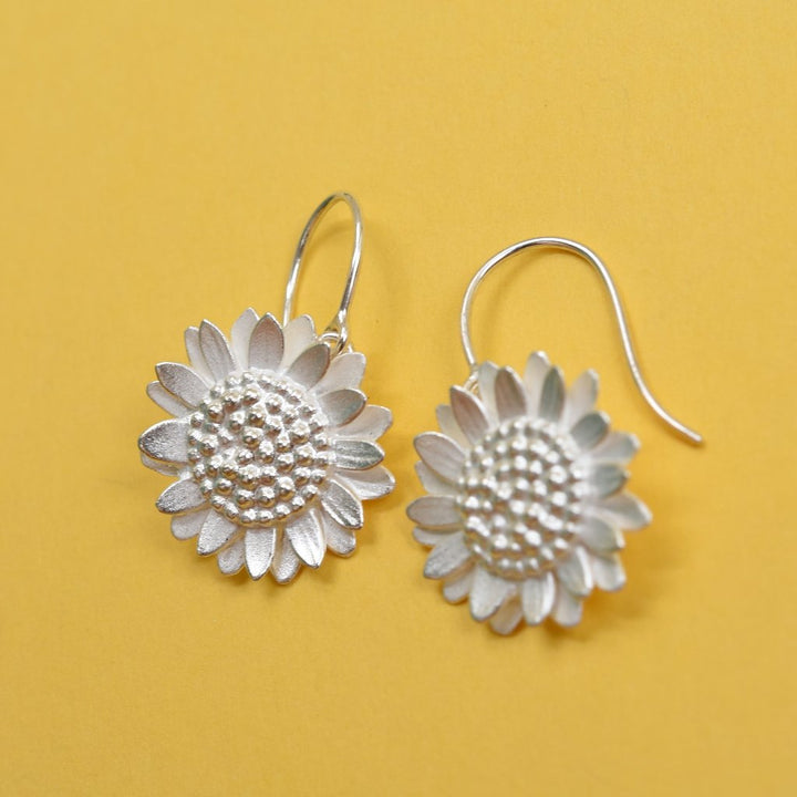 Sunflower Drop Earrings - Goldmakers Fine Jewelry
