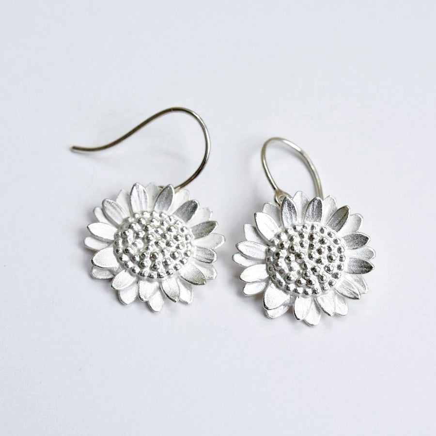 Sunflower Drop Earrings - Goldmakers Fine Jewelry
