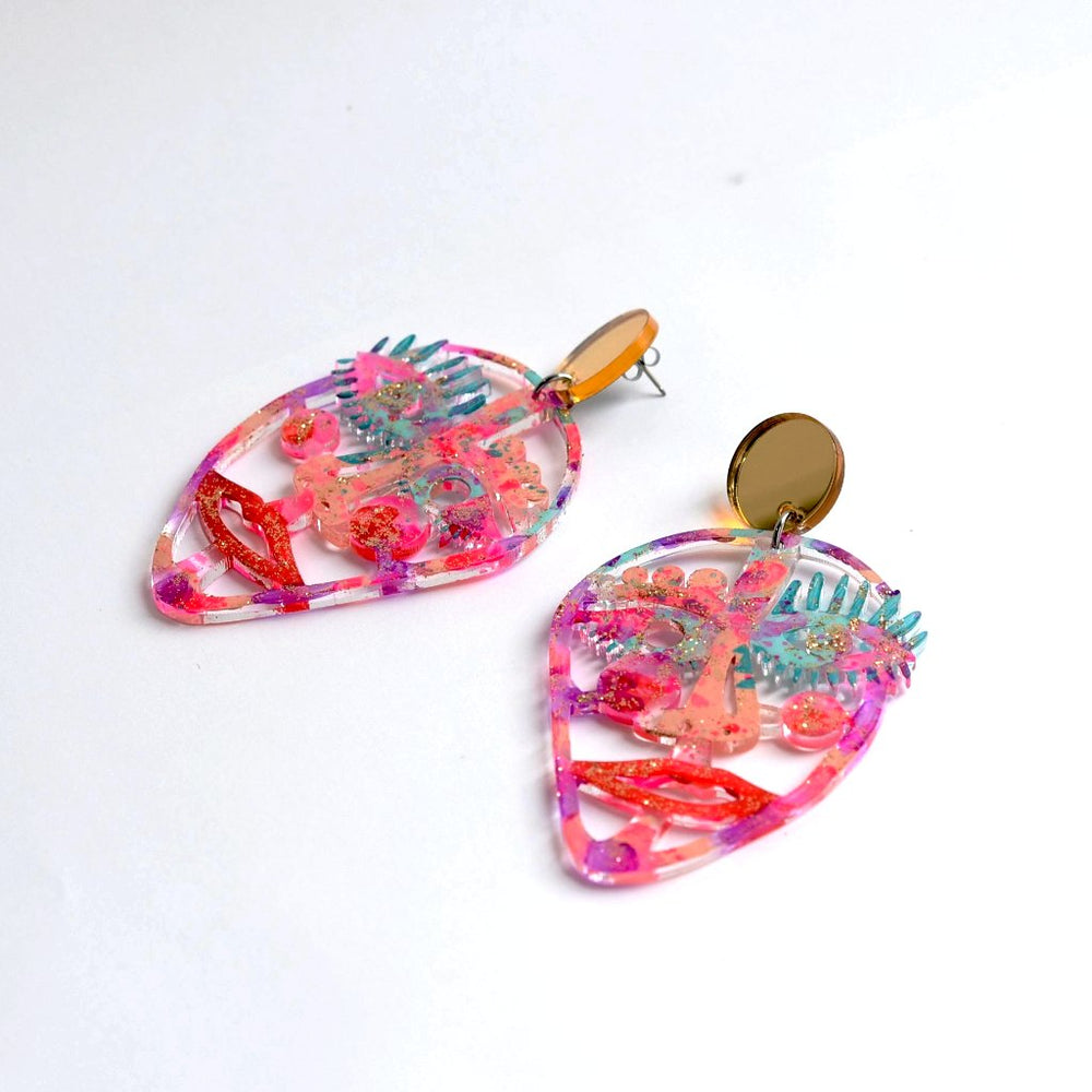 Picasso Statement Post Earrings - Goldmakers Fine Jewelry