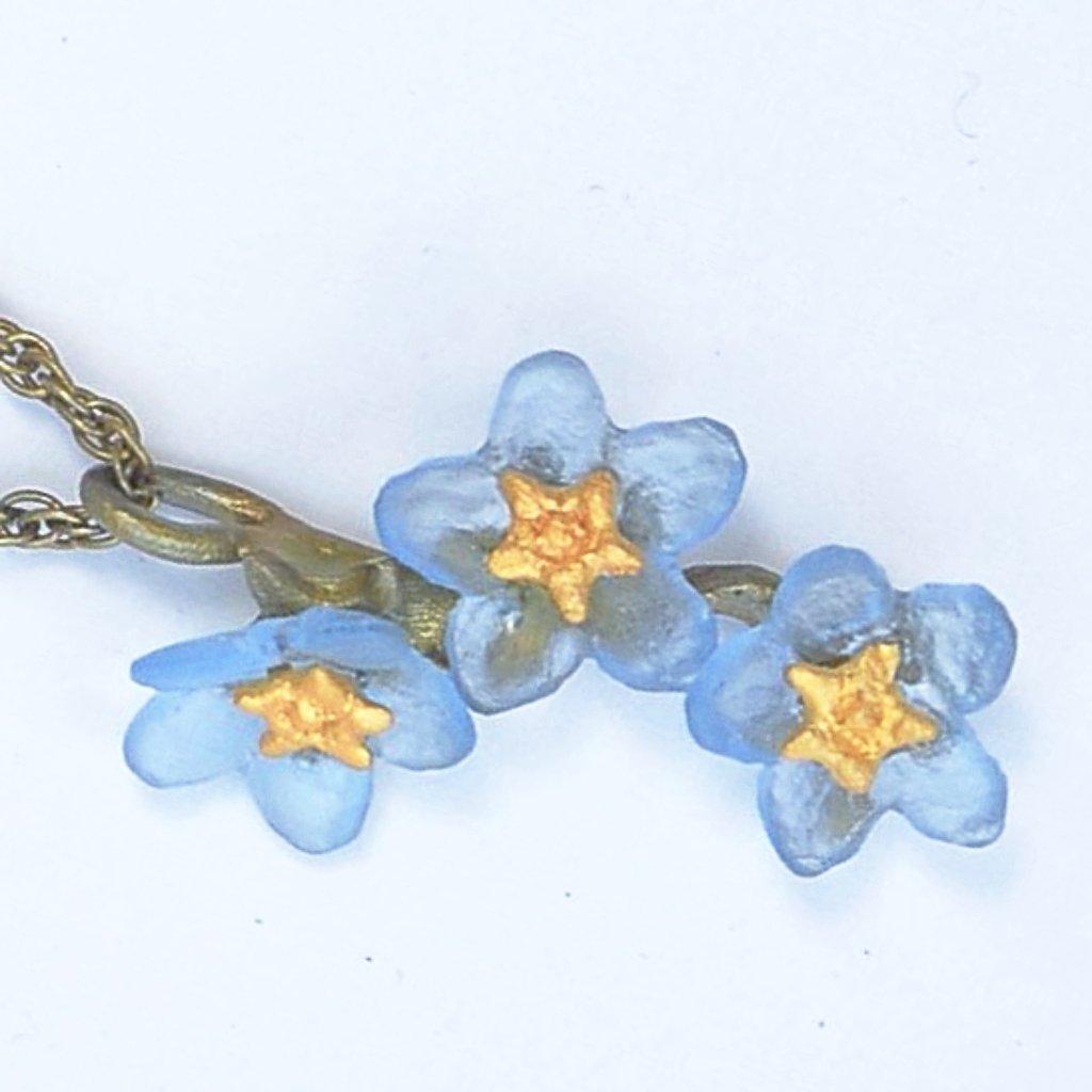 Forget Me Not Pendant Necklace - Goldmakers Fine Jewelry