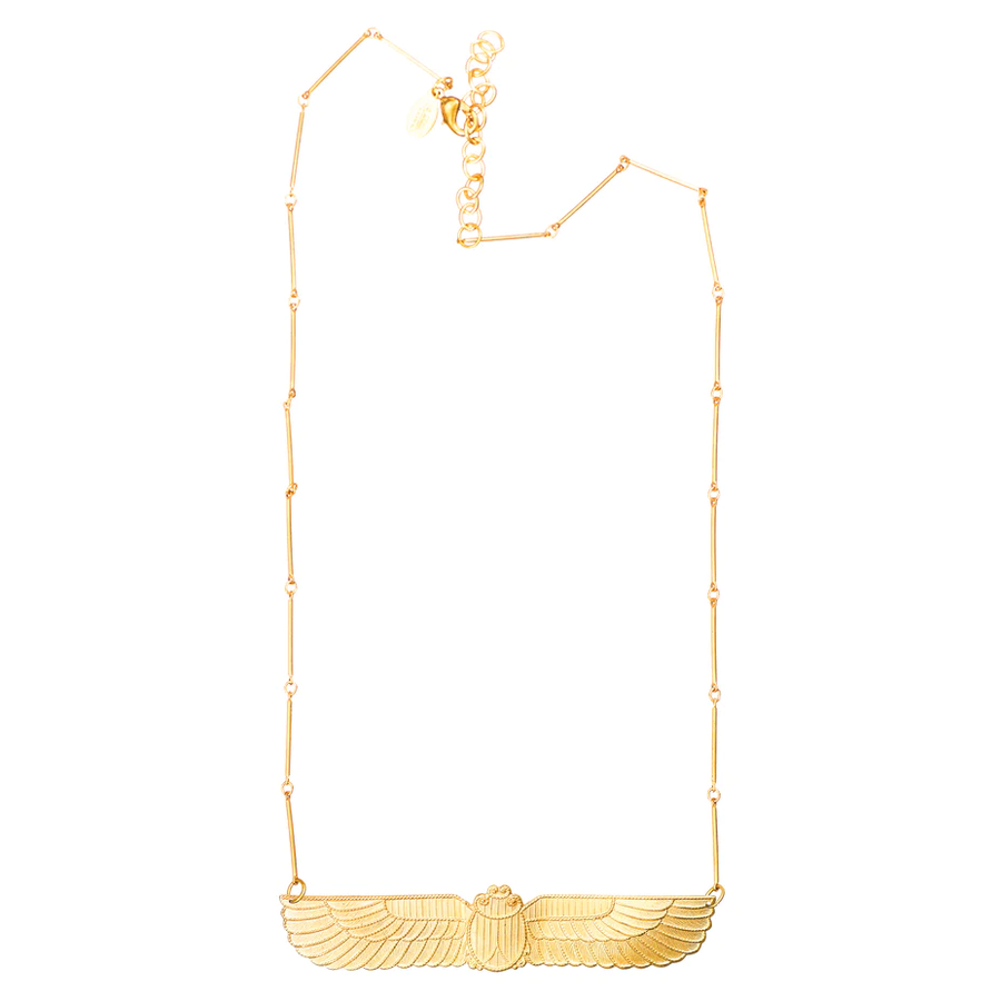 Winged Scarab Necklace - Goldmakers Fine Jewelry