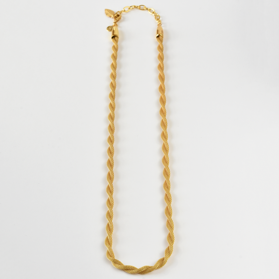 Twisted Mesh Chain Necklace - Goldmakers Fine Jewelry