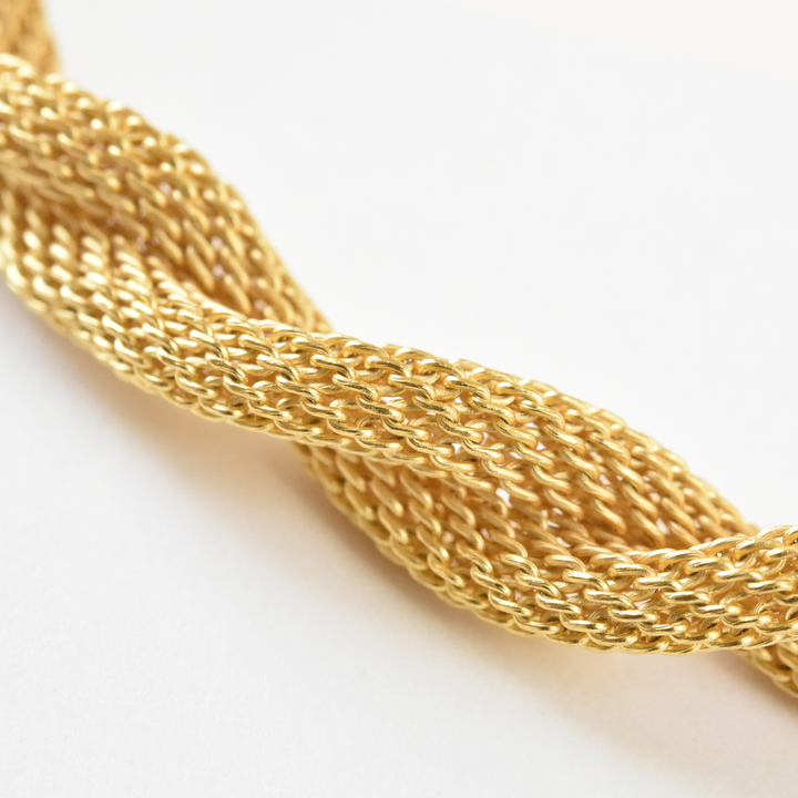 Twisted Mesh Chain Necklace - Goldmakers Fine Jewelry