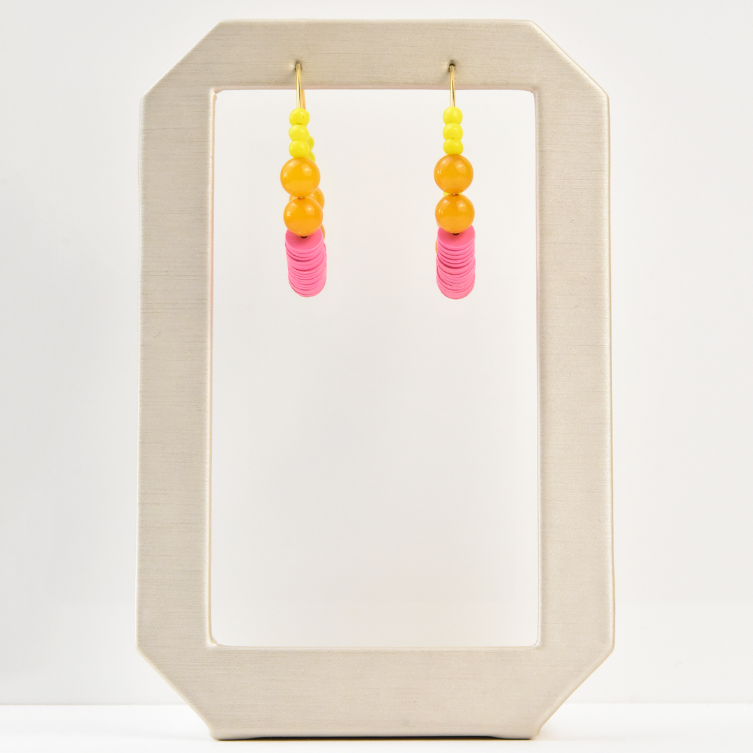 Vintage Glass Hoop Earrings - Goldmakers Fine Jewelry