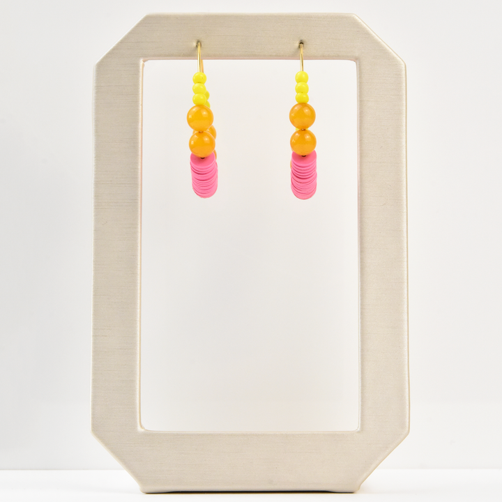 Vintage Glass Hoop Earrings - Goldmakers Fine Jewelry